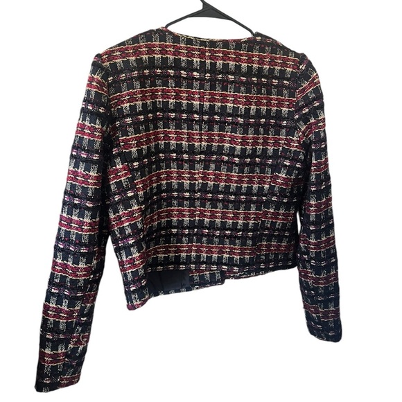 House of Harlow 1960 Black & Red Tweed Cropped Blazer - Picture 6 of 7